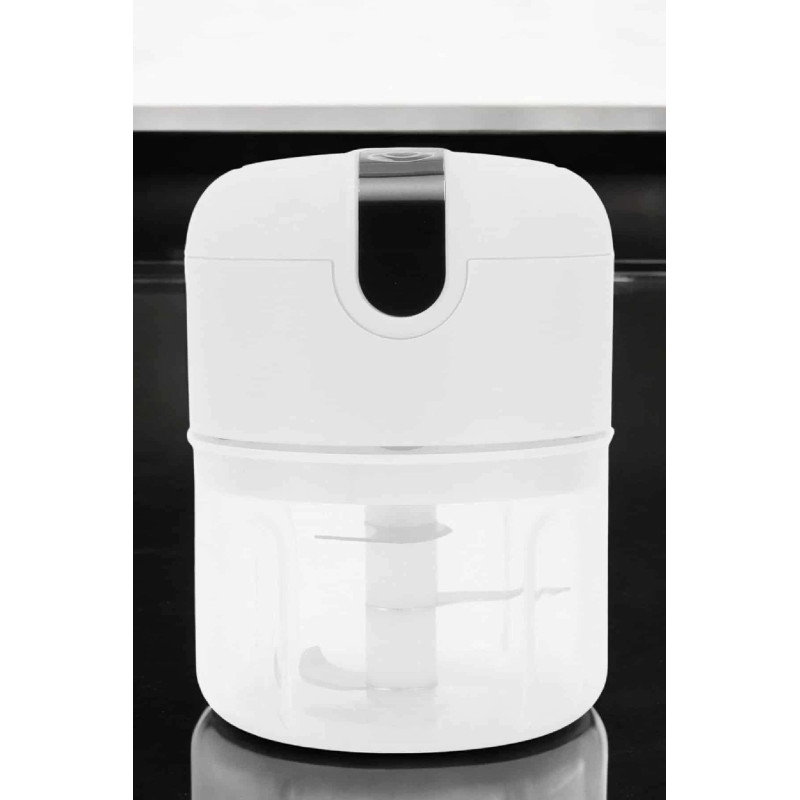 Şarjlı Portatif Doğrayıcı Mini Pratik Rondo El Doğrayıcı Üç Bıçaklı Çelik Bıçaklı