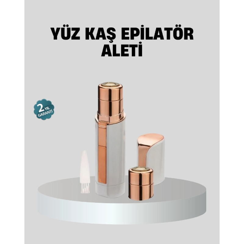 Kadınlar İçin Yüz ve Kaş Epilatörü  Hassas Cilt Dostu, Pil ile Çalışan, Taşınabilir ve Şık Tasarım