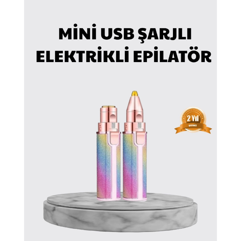 Mini Yüz ve Kaş Epilatörü  8000 RPM Güçlü Motor ve Paslanmaz Çelik Başlık