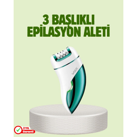 Çok Fonksiyonlu Epilatör 600mAh 90 Dakika Kullanım LED Metal Başlık Su Geçirmez
