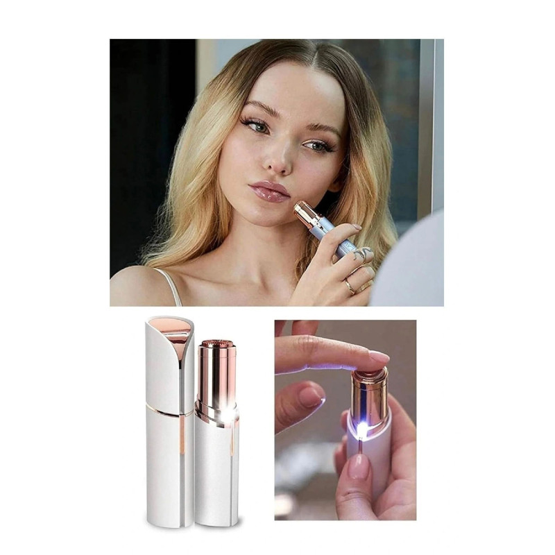 Epilasyon Yüz Çene Işıklı Kıl Tüy Alma Mini Cep Epilasyonu Kadın Mini Traş Makinesi Pilli