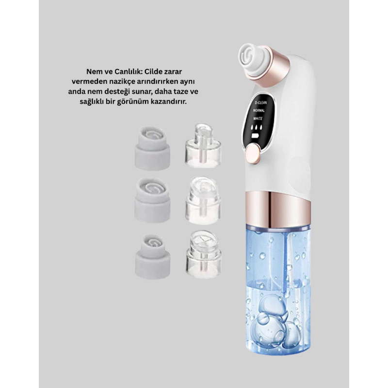 Çok Fonksiyonlu Cilt Bakım Cihazı  Siyah Nokta, Gözenek ve Akne Temizleyici
