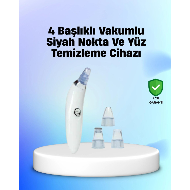 Vakum Teknolojili Siyah Nokta Temizleyici Cihaz  4 Farklı Başlık ve Derinlemesine Gözenek Temizliği