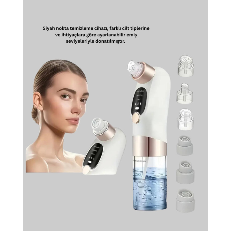 Vakum Teknolojili Siyah Nokta Temizleyici  Cilt Tonu Eşitleyen Masajlı Cilt Bakım Cihazı