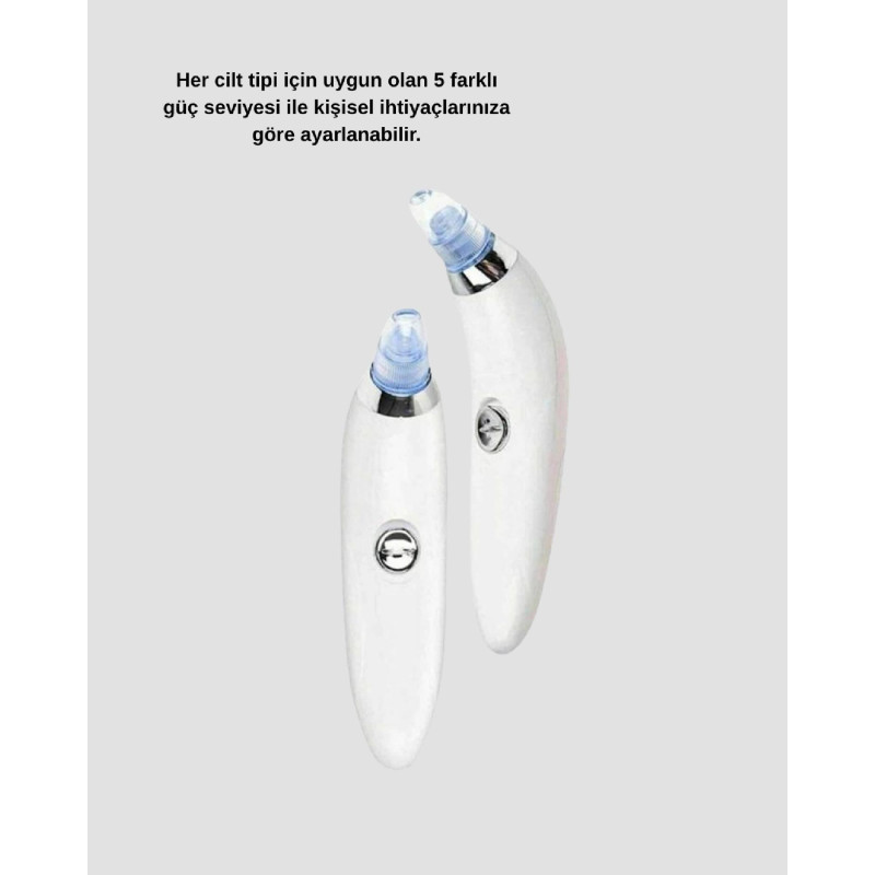 5 Kademeli Vakumlu Gözenek Temizleyici  Su Geçirmez ve Taşınabilir Siyah Nokta Cihazı