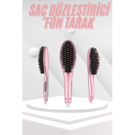 Saç Fırça Akıllı LCD Ekran Pratik Saç Düzleştirici Tarak Pratik Taşınabilir