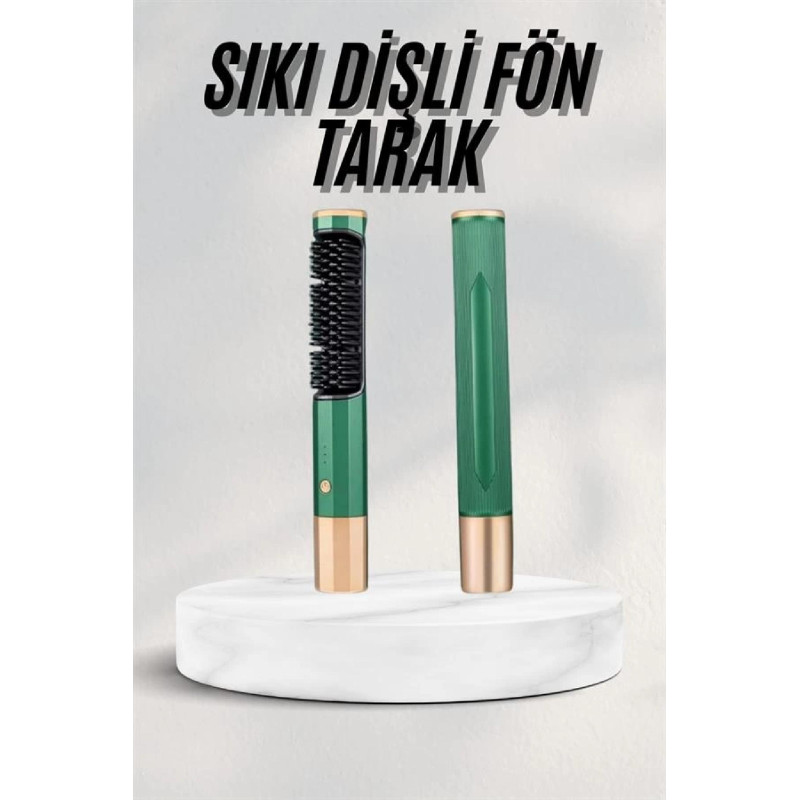 Düzleştirici Fırça Saç Düzleştirici Arada Fön Tarak Taşınabilir