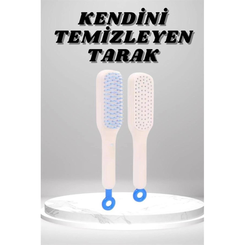 Silikon Yumuşak Sıkı Dişli Sihirli Geri Çekilebilir Tarak Kendini Temizleyen Saç Fırçası