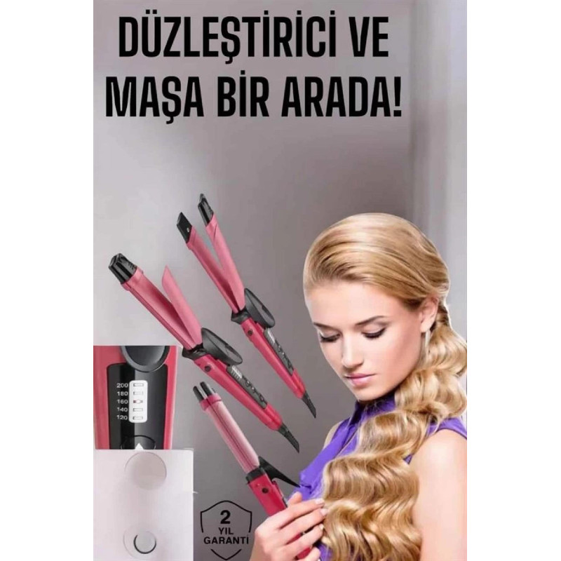 Saç Şekillendirici Düzleştirici Ve Maşa Isı Ayarlı