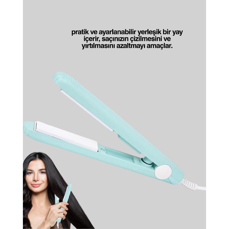 Yüzer Plakalı Kompakt Bukle Maşası  Elastik Tutuculu, Saç Dostu Profesyonel Tasarım