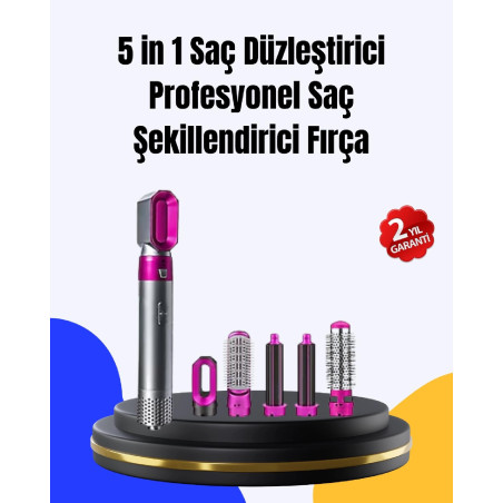 5 Parça Saç Şekillendirme Seti Düzleştirme Dalga ve Bukle Yapma