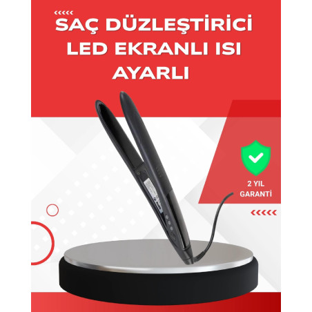 Profesyonel 2025 Saç Düzleştirici Isı Ayarlı Titanyum Seramik Plakalı A Kalite Orijinal