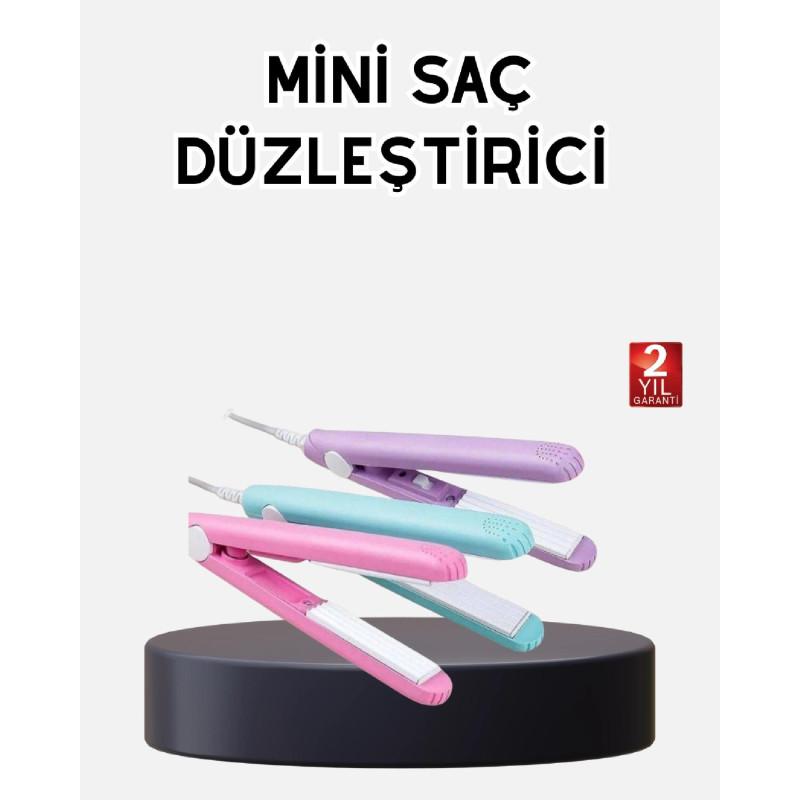 Seyahat Tipi Mini Saç Düzleştirici  Seramik Kaplama, Hızlı Isınma, Kompakt Tasarım