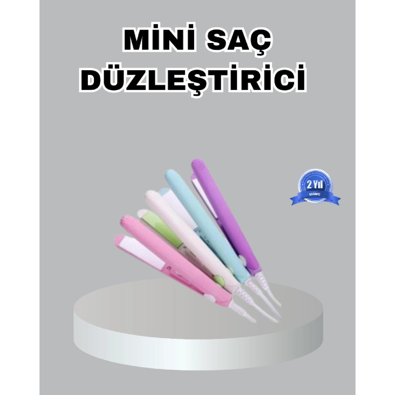 Mini Seramik Saç Düzleştirici  Kompakt Boy, 180 C Hızlı Isınma, Seyahat Tipi