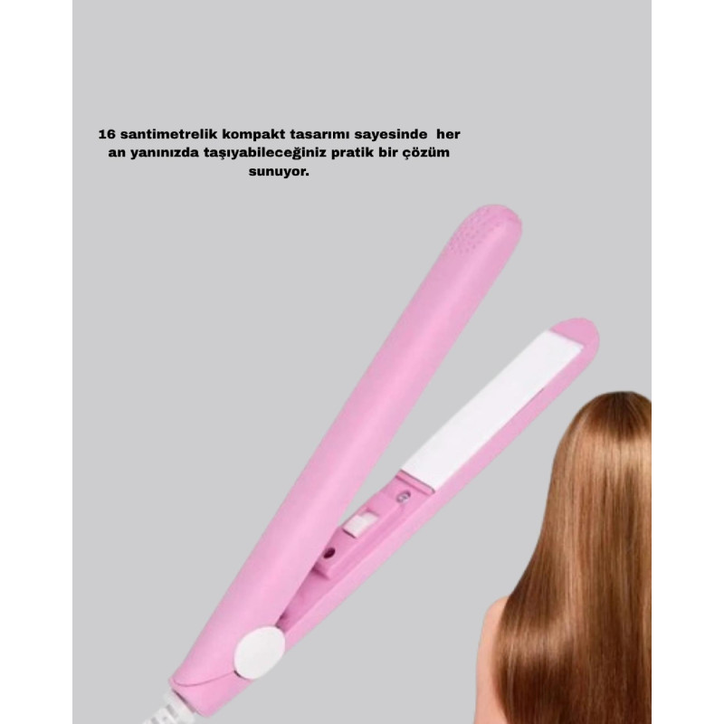 Seyahat Tipi Mini Saç Düzleştirici  Seramik Kaplama, Hızlı Isınma, Kompakt Tasarım