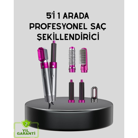 5 i 1 Arada Saç Şekillendirme Makinesi Hızlı Kuruma ve Kuaför Kalitesinde Sonuç
