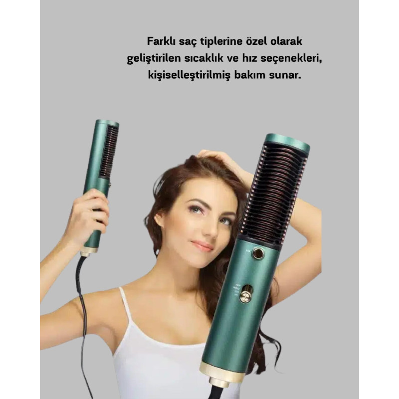 İyon Teknolojili Profesyonel Saç Kurutma ve Şekillendirme Makinesi 360 Dönebilen