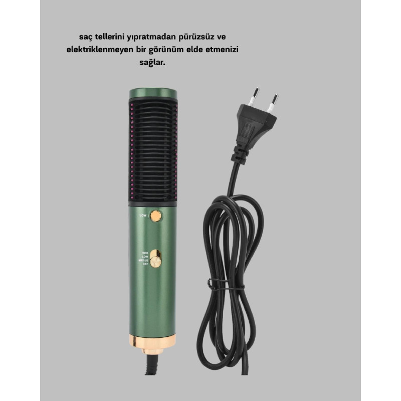 Güçlü İyonik Saç Kurutma Makinesi 3 Kademeli Isı ve 360 Dönebilen Kablo
