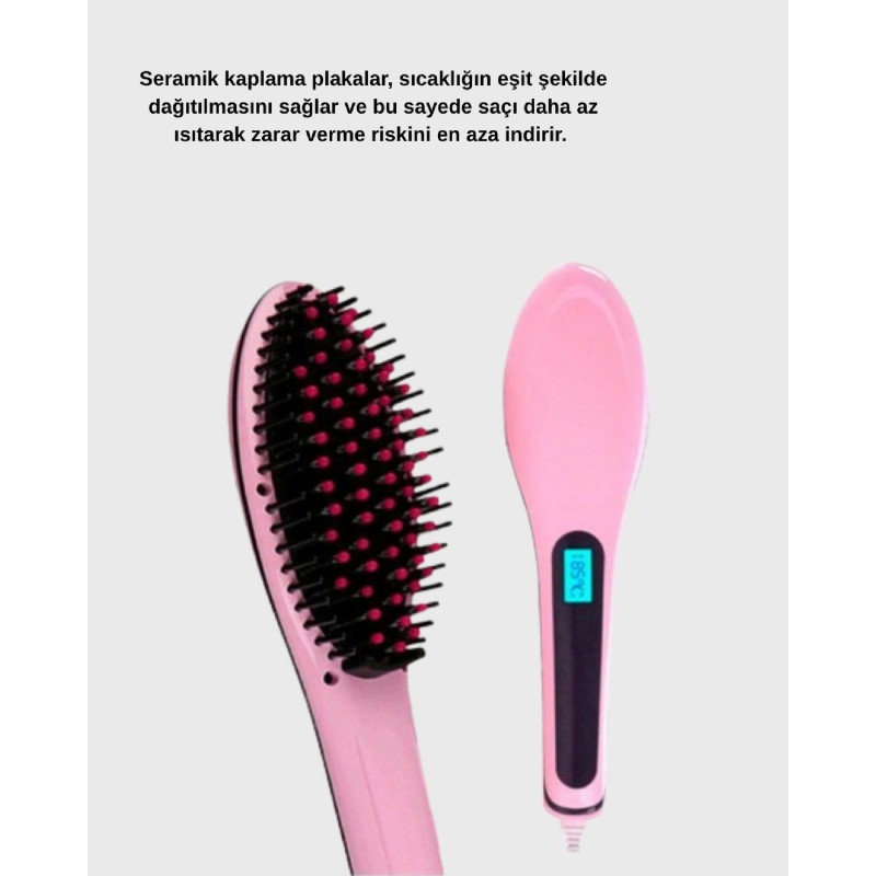 Seramik Plakalı Saç Düzleştirici Hızlı Isınan 5 Kademe Isı Ayarlı
